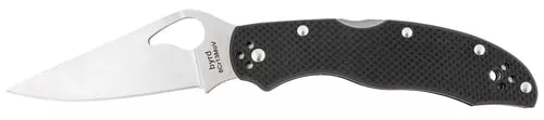 Spyderco BY01GP2 Byrd Harrier 2 3.39" Folding Clip Point Plain 8Cr13MoV SS Blade BlackTextured G10 Handle Includes Pocket Clip