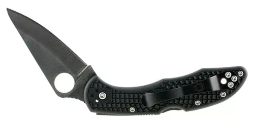 Spyderco C11PBK Delica 42.88" Folding Drop Point Plain VG-10 SS Blade/BlackTextured FRN Handle Includes Pocket Clip