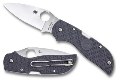 Spyderco Chaparral Lightweight Folding Knife - 2.8" CTS-XHP Satin Plain Blade, Gray FRN Handles - C152PGY