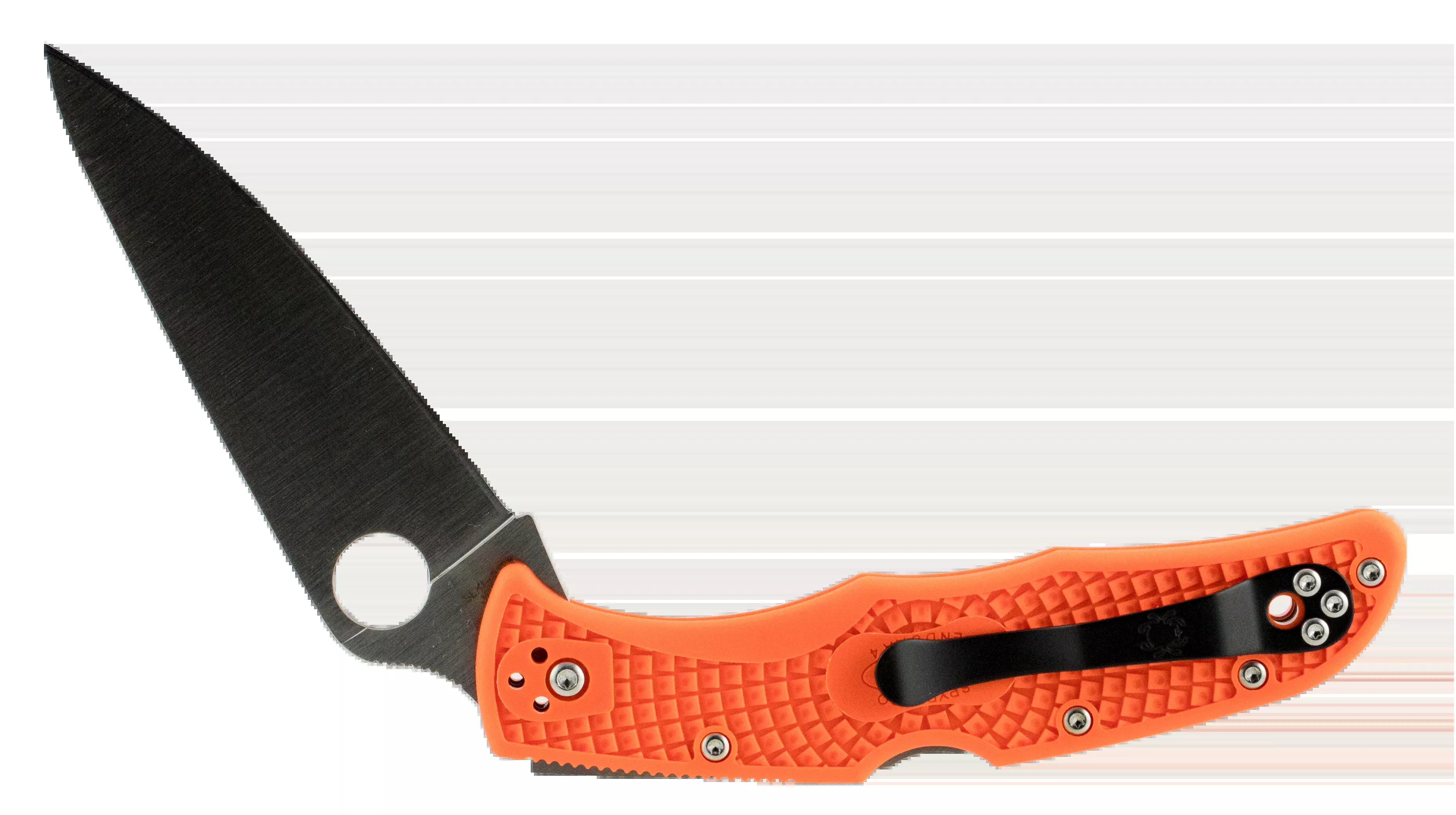 Spyderco Endura 4 Lightweight 3.75" VG-10 Clip Point Plain Orange FRN Folding Knife