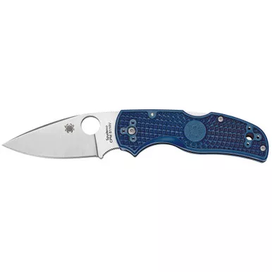 Spyderco Native 5 Dark Blue FRN Folding Knife - 3" S110V Satin Plain Blade