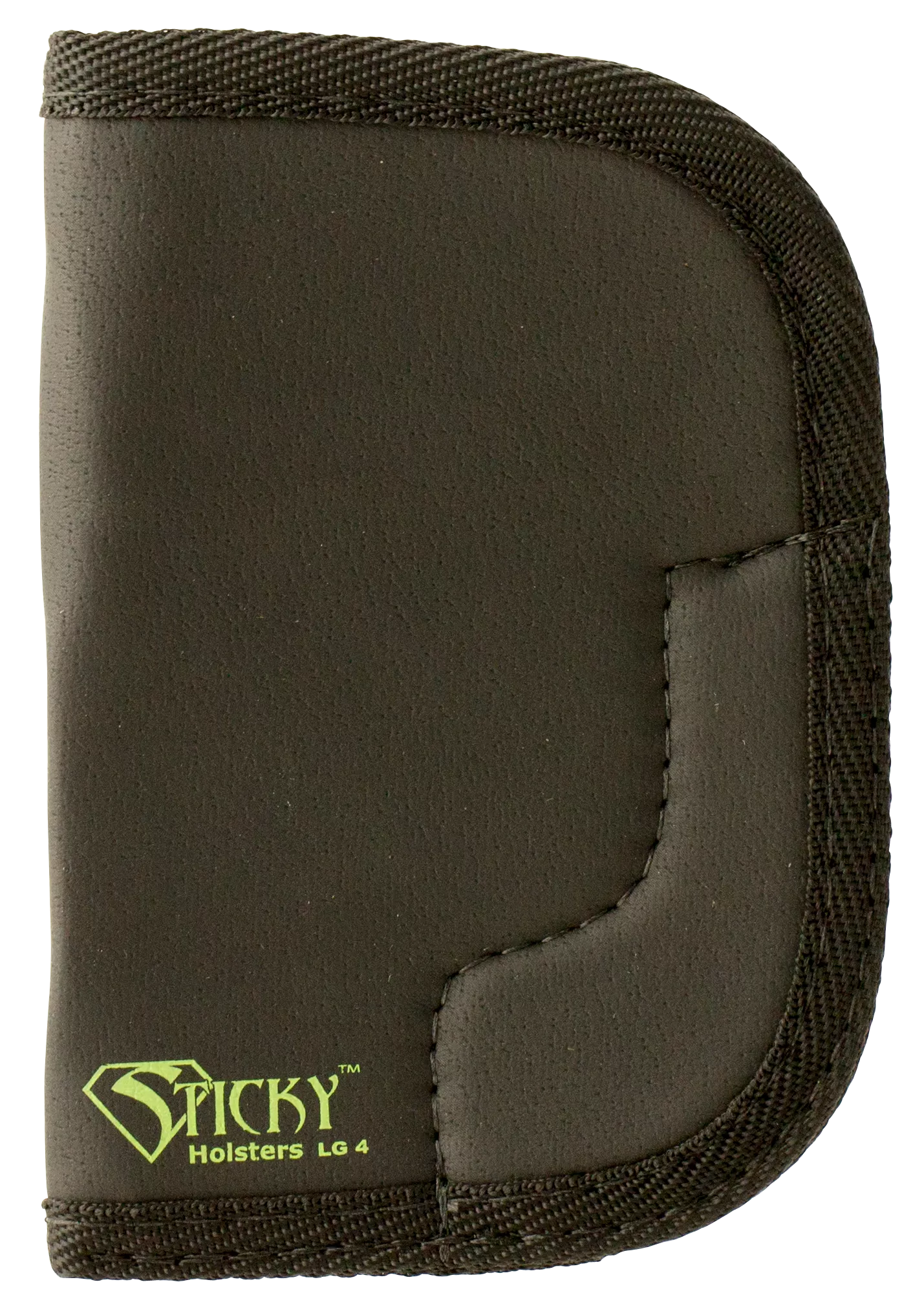 Sticky Holsters LG4 LG-4Black/Green Latex Free Rubber Fits Lg Revolvers up to 3" Ambidextrous