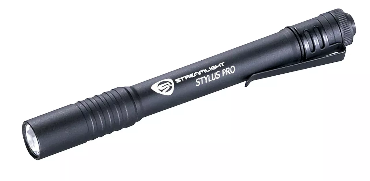 Streamlight 66118 Stylus Pro PenLightBlack Anodized 100 Lumens WhiteC4 LED