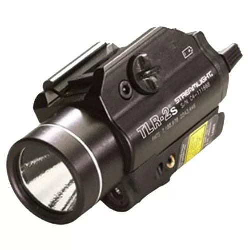 Streamlight 69230 TLR-2s Weapon Light with Strobe White C4 LED 300 Lumens CR123A Lithium Battery Black Anodized Aluminum Red Laser