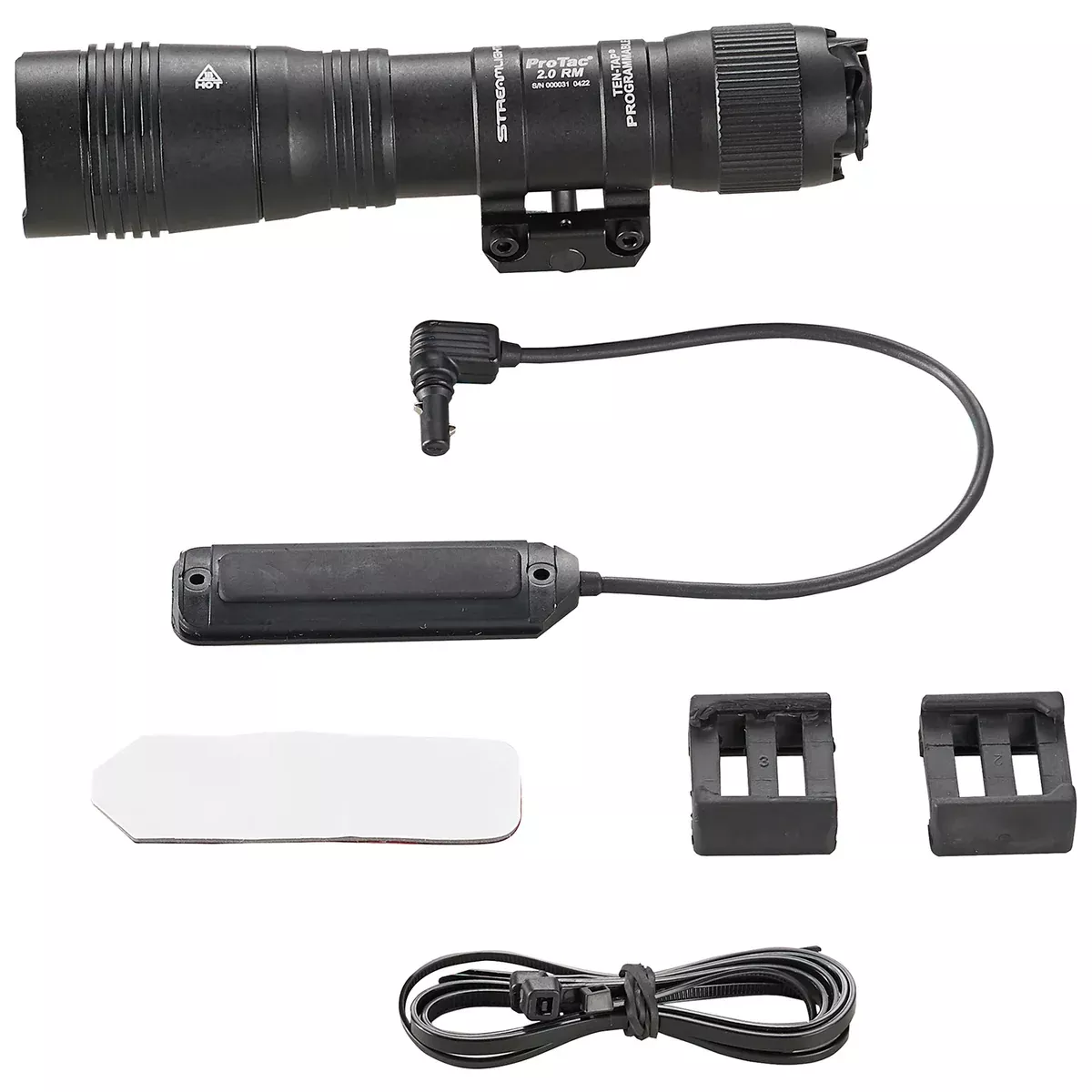 Streamlight 89009 ProTac 2.0Black Anodized Aluminum, Rifle 250/2000 Lumens White LED, Bulb 266 Meters Beam, Picatinny Rail Mount
