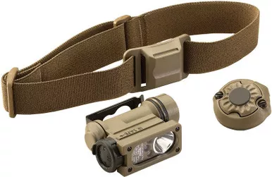 Streamlight Sidewinder Compact II Headlamp Flashlight - Fits Helmet Mounts, Coyote Brown