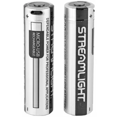 Streamlight SL-B26 USB Battery Pack - 18650, USB Rechargable Battery, 2/Pack, Clam Pack