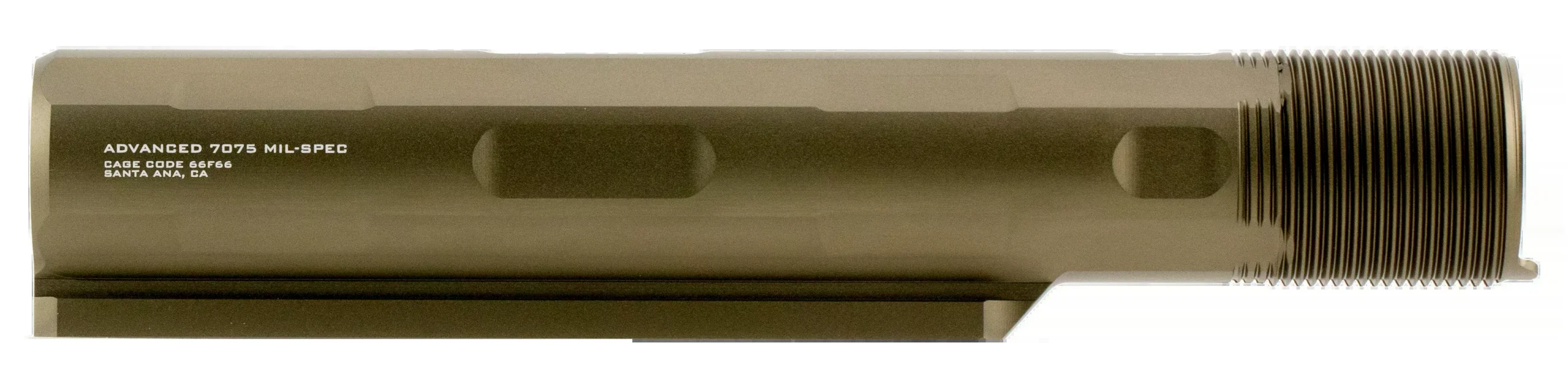 Strike Advanced Receiver Extension 7-Position Mil-Spec Buffer Tube Flat Dark Earth AR-15/AR-10 ARARET7FDE