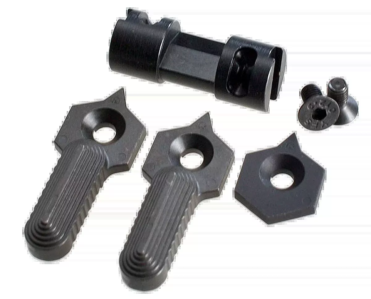 Strike Industries Hex 3 In 1 Selector Switch 60/90 Degree Black Steel AR-Platform Ambidextrous