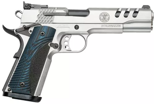 SW PC 1911 45ACP 5 SS AS G10 CUSTOM WOOD 8RD