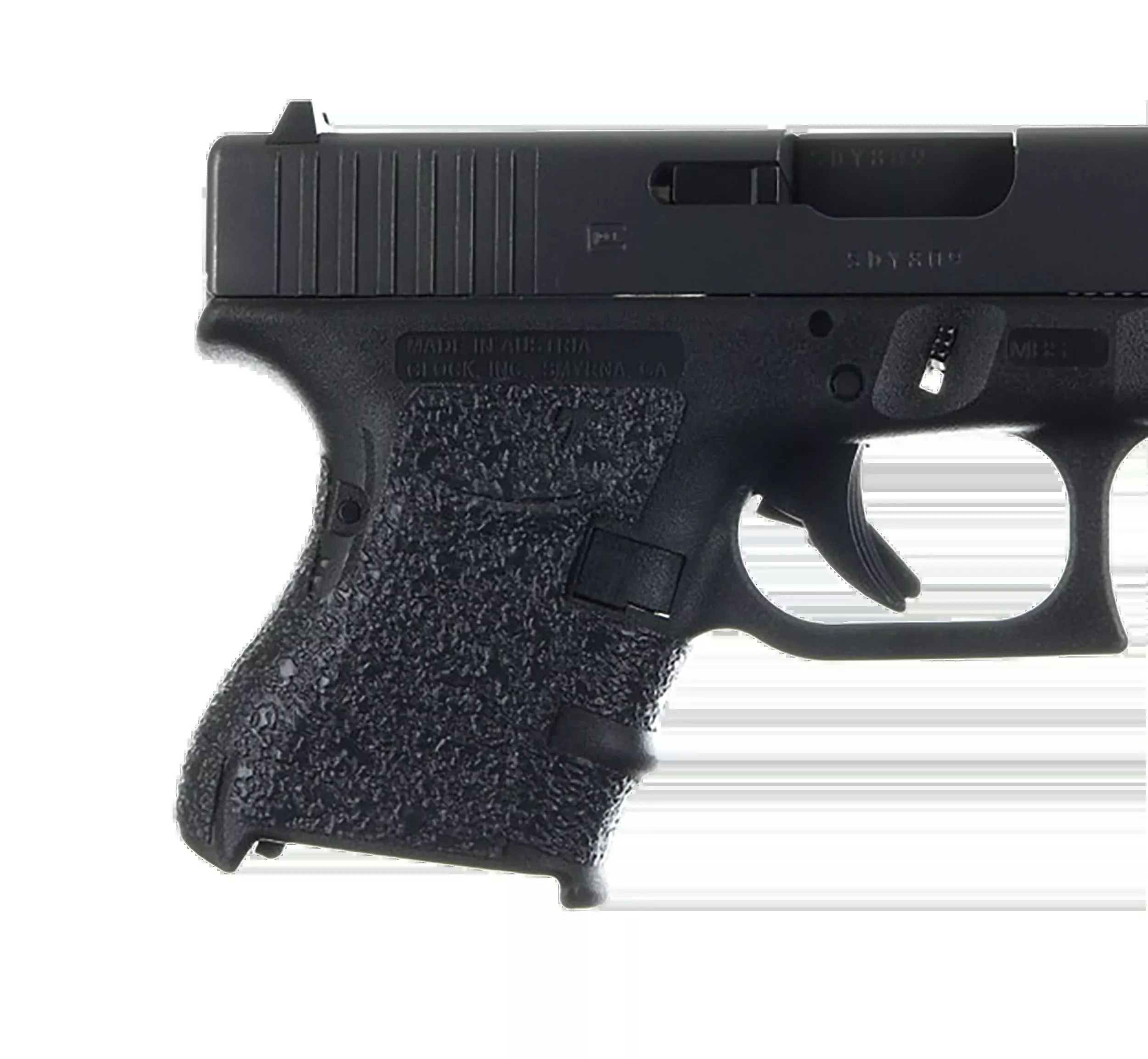 Talon Adhesive Grip for Glock 26/27/28/33/39 Gen4 Medium Backstrap, Textured Rubber Black 117R