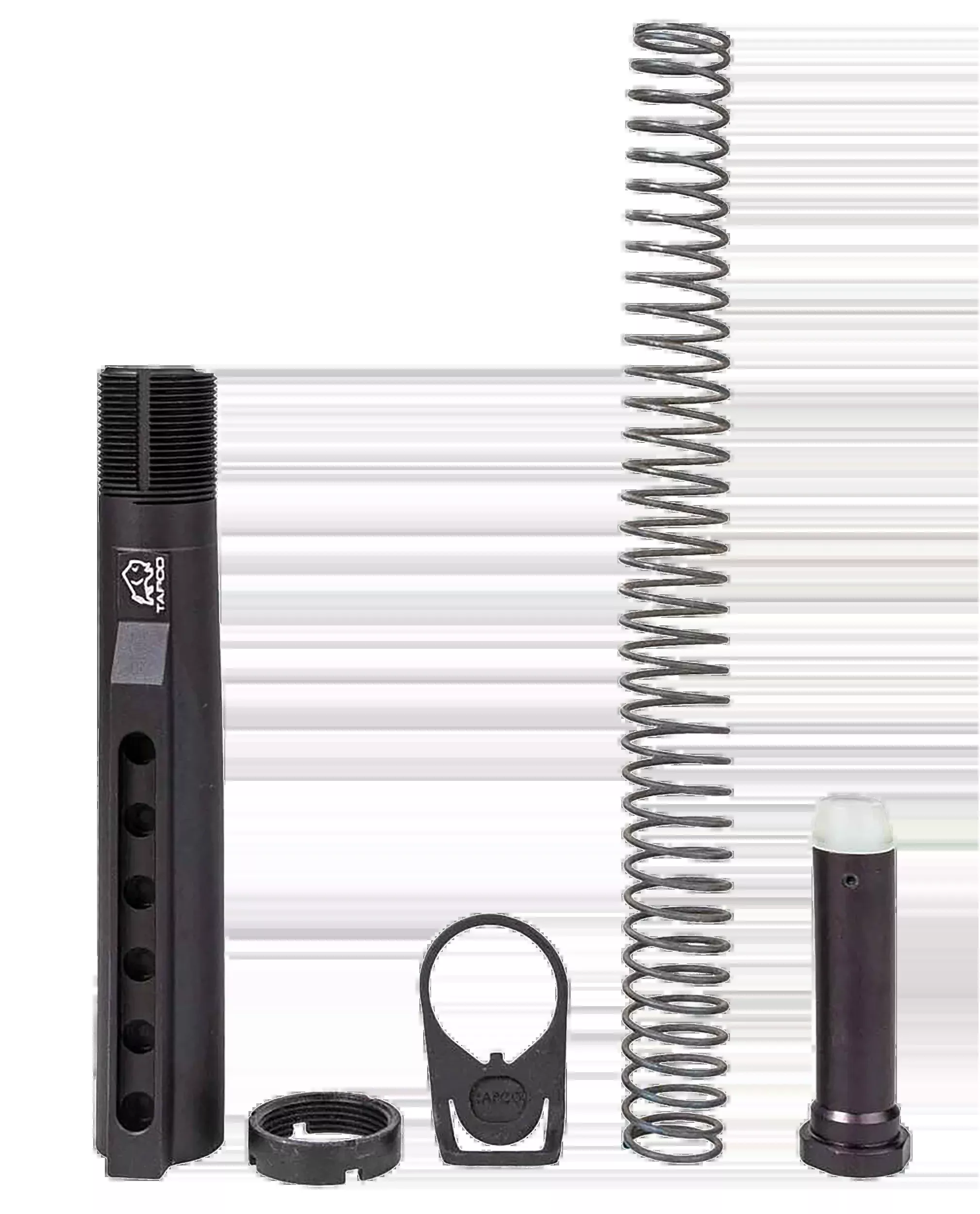 Tapco AR-15 Buffer Tube Kit, Black 6-Position Adjustable, Mil-Spec Complete Assembly TAP22058
