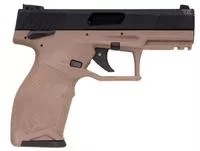 Taurus 1tx22141f Tx22 22 Lr 16 + 1 4.10 " Matte Black Steel/Threaded Barrel, Black Hard Coat Anodized Serrated Slide, Flat Dark Earth Polymer Frame W/Picatinny Rail, Fde Polymer Grips