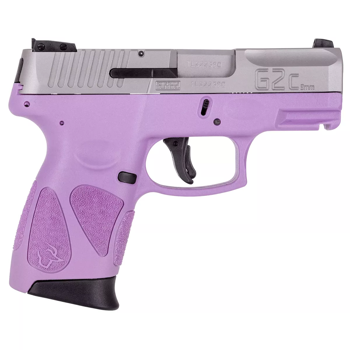 Taurus G2C 9mm Stainless Steel 12rd Light Purple Frame/Grip
