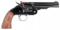 Taylors & Company 550681 Second Model Schofield 38 Special Caliber With 5 " Barrel, 6rd Capacity Cylinder, Overall Blued Finish Steel & Walnut Grip