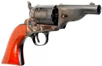 Taylors & Company 550958 The Hickok Open- Top 38 Special Caliber With 3.50 " Blued Finish Barrel, 6rd Capacity Blued Finish Cylinder, Color Case Hardened Finish Steel Frame & Walnut Army Size Grip