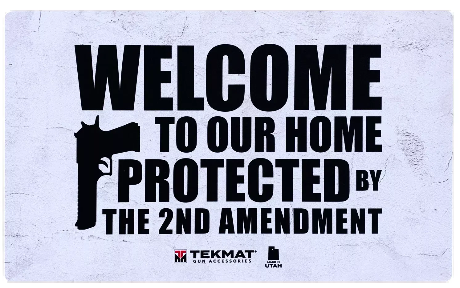 TekMat 2nd Amendment Door Mat 25" x 42" Rubber White/Black