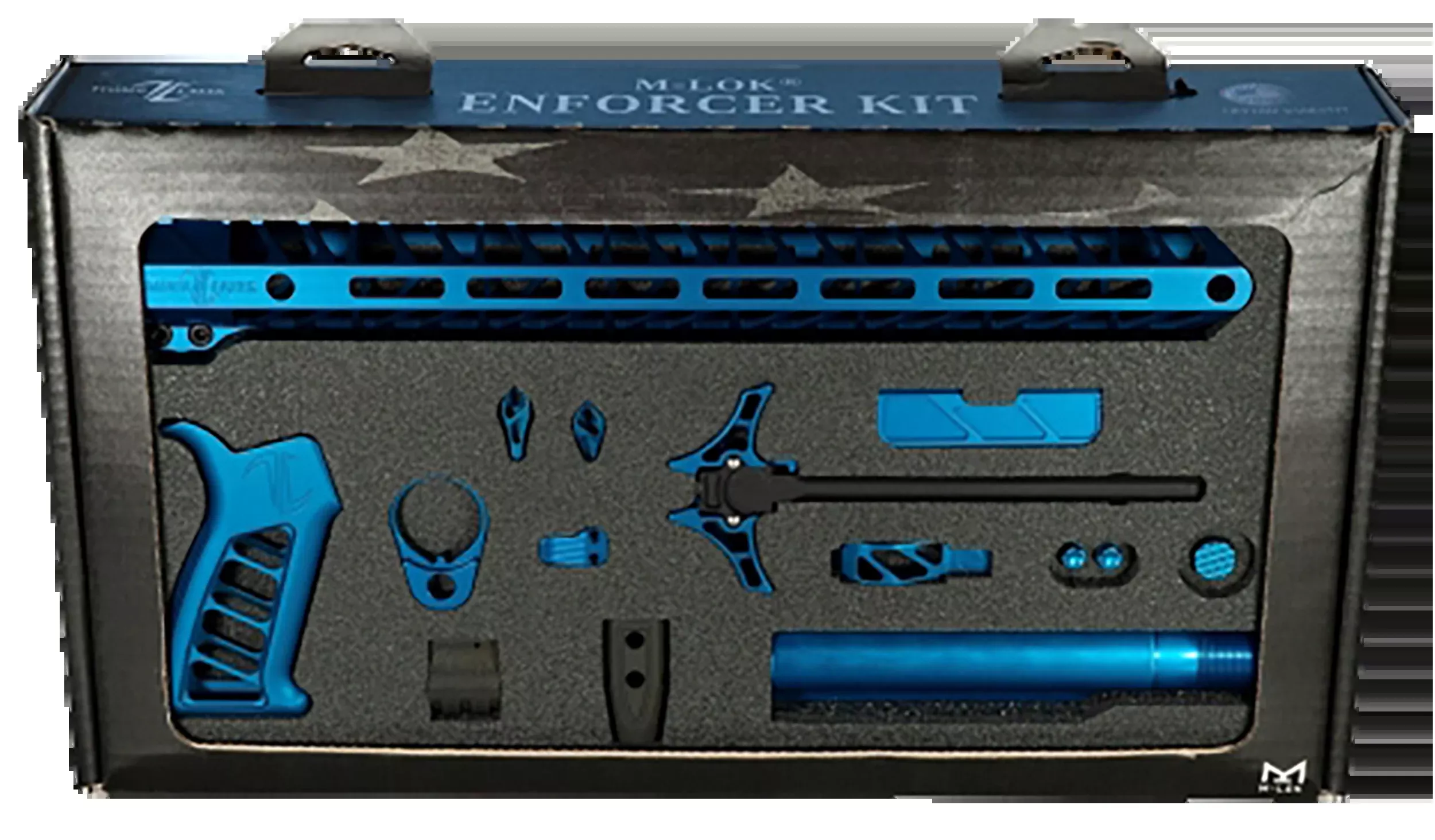 Timber Creek Outdoor Inc Enforcer AR-15 Complete Build Kit, Blue Anodized 15in M-LOK TCOEKB