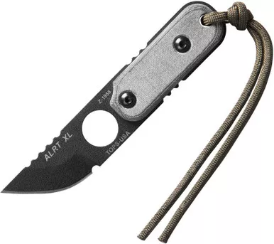 TOPS Knives ALRT-XL05 Tactical Fixed Blade with Kydex Neck Sheath