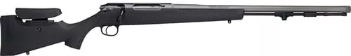Traditions CR94660440 NitroBolt50 Cal 24" Tungsten Cerakote Fluted Threaded Barrel, Adj Cheek Piece & LOP Black Synthetic Stock