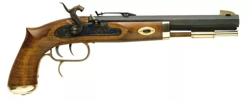 Traditions P1100 TrapperSAO 50 Cal #11 Percussion 9.75" 1rd Blued Frame & Barrel Hardwood Grip