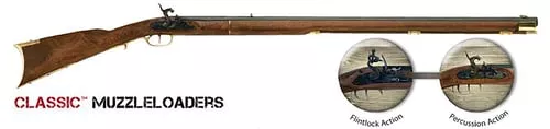 Traditions R2010 Kentucky Rifle50 Cal Flintlock 33.50" Color Case/ Hardened Walnut