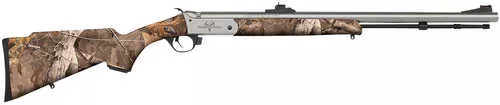Traditions R721108432S Buckstalker XT 50 Cal 209 Primer 24", Stainless Cerakote Barrel/Rec, Next Wyld Camo Synthetic Stock, Fiber Optic Sights