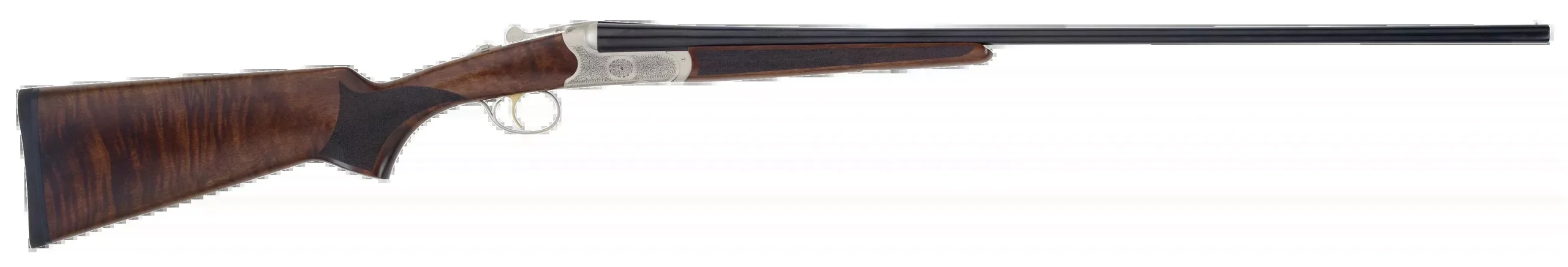 TriStar 38128 Bristol SxS 28 Gauge 28" 2.75" 2rd Blued Side By Side Shotgun - Nickel Engraved Receiver w/24K Gold Inlay