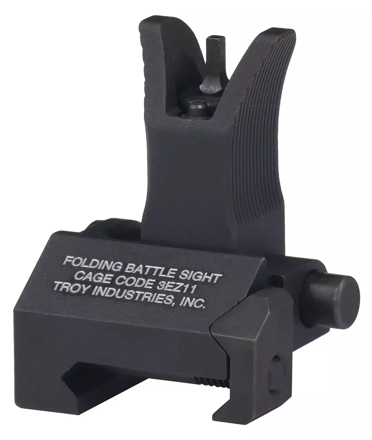 Troy Ind SSIGFBSFMBT00 Front Folding BattleSight M4Black Hardcoat Anodized