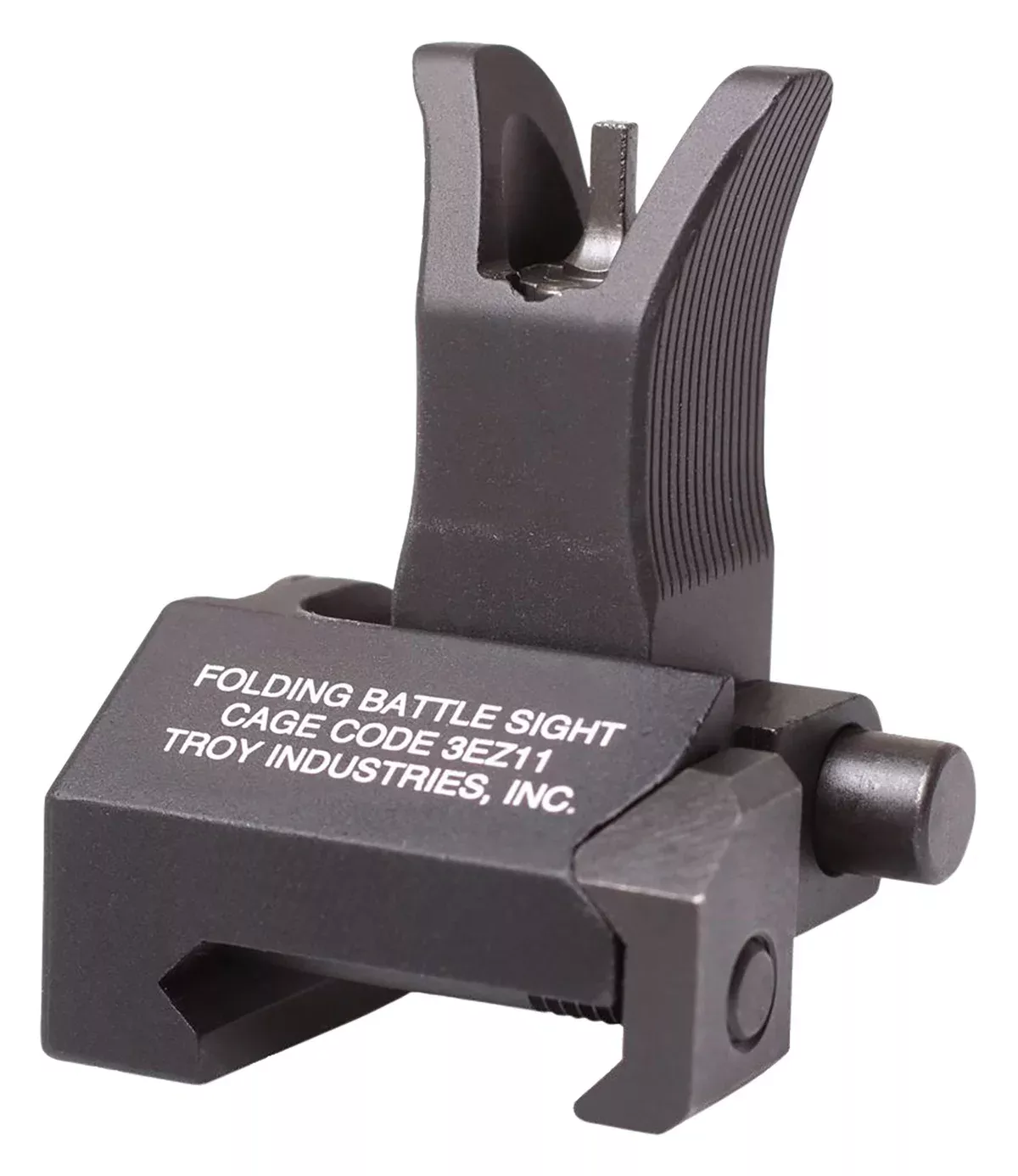 Troy Ind SSIGFBSFMBT01 Tritium Front Folding BattleSight M4Black Hardcoat Anodized for M4