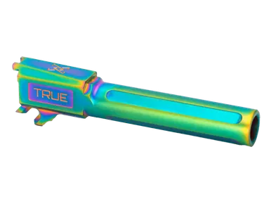 True Precision 9MM Barrel for the Sig P365XL - Spectrum Rainbow PVD Finish