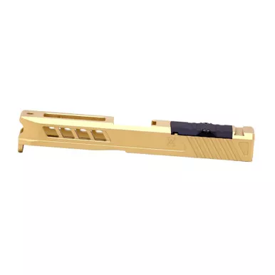 True Precision Axiom Slide For Glock G19 Gen3 - Gold TiN Finish, RMR Optic Cut & Cover Plate