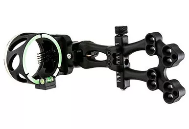 TRUGLO BOW SIGHT VEROS 5-PIN DDP .019/.010DIA BLACK W/LIGHT