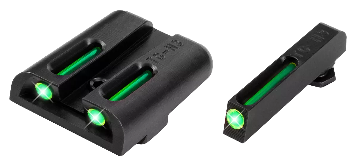 TruGlo TG131KT TFOGreen/Tritium/Fiber Optic Front Sight-Green/Tritium/Fiber Optic Rear Sight Kimber 1911