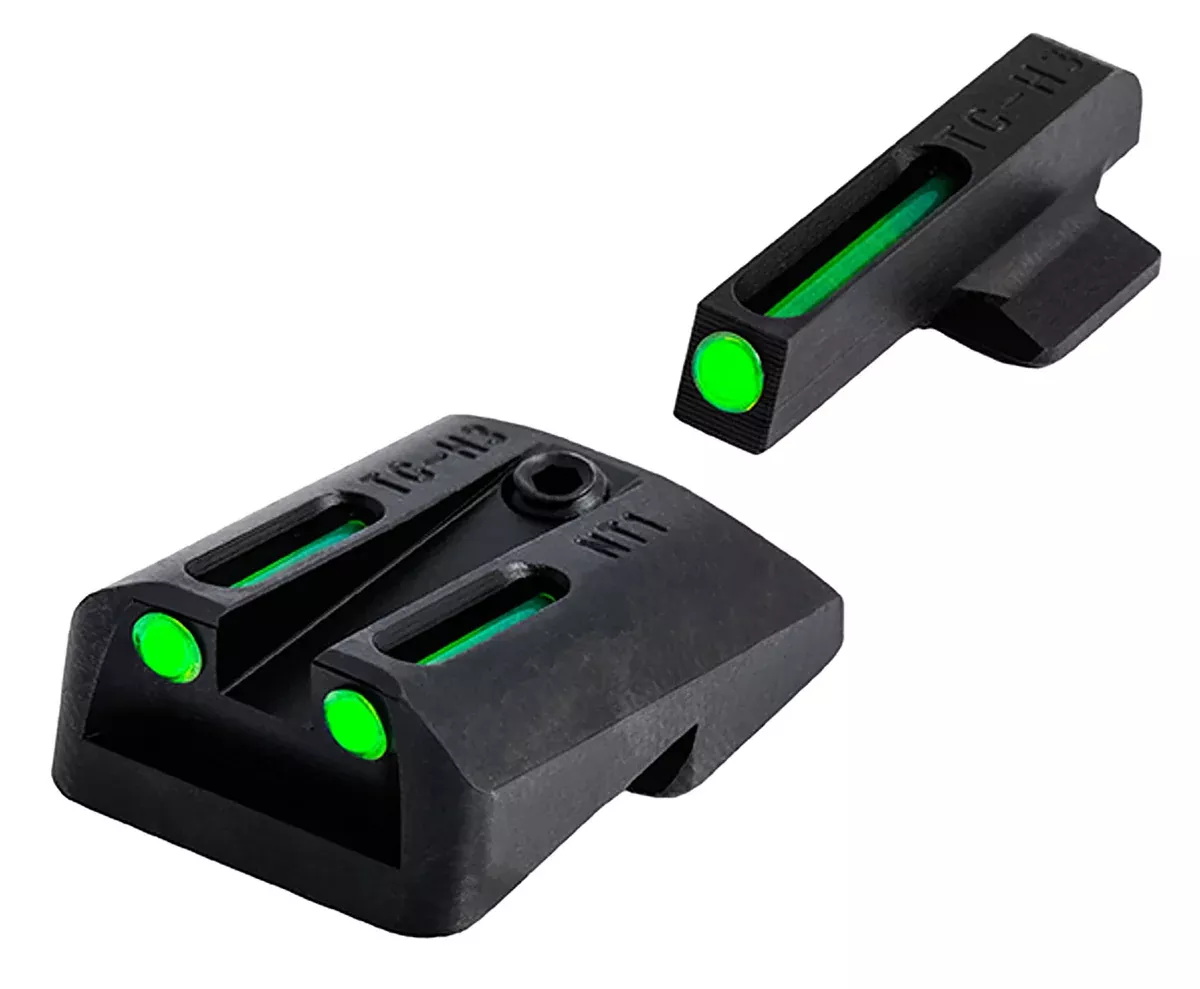 TruGlo TG131NT3 TFOGreen/Tritium/Fiber Optic Front Sight-Green/Tritium/Fiber Optic Rear Sight 1911 Officer