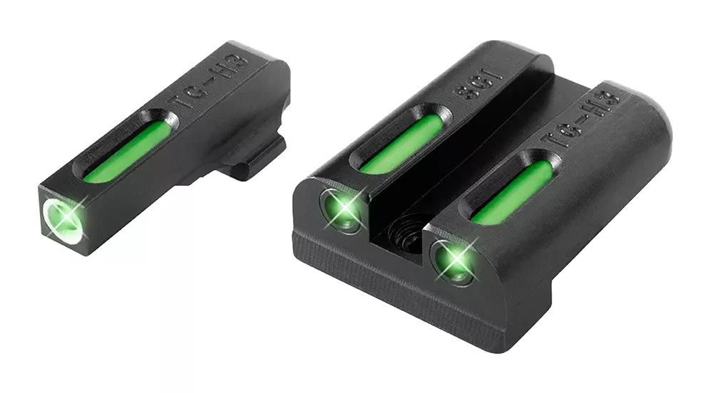 TruGlo TG13SG1A TFXBlack | Green Tritium & Fiber Optic White Outline Front Sight Green Tritium & Fiber Optic Rear Sight