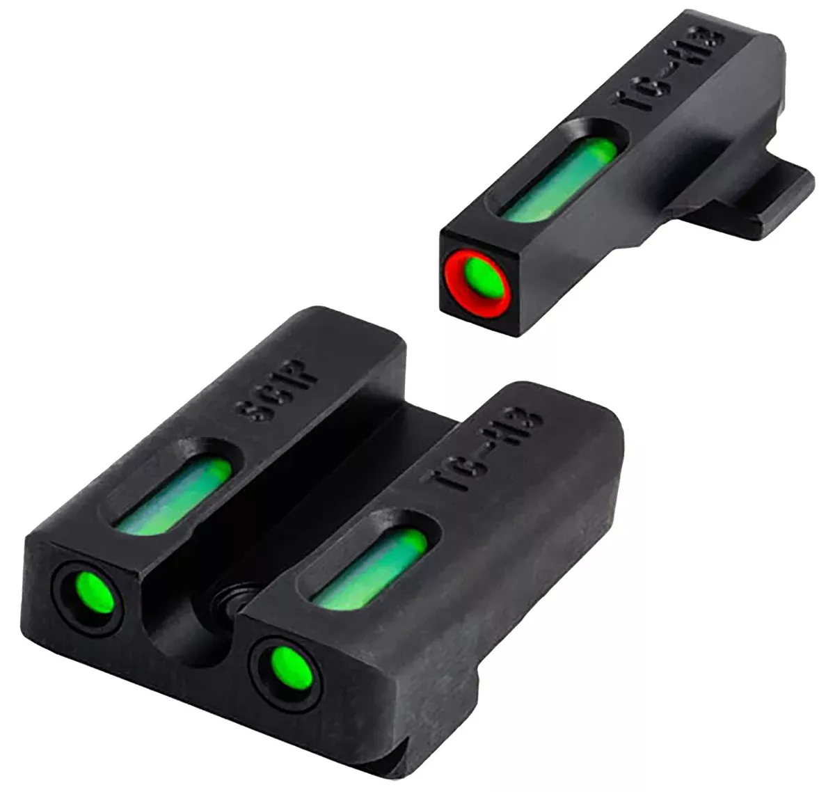 TruGlo TG13SG4A TFXBlack | Green Tritium & Fiber Optic White Outline Front Sight Green Tritium & Fiber Optic Rear Sight