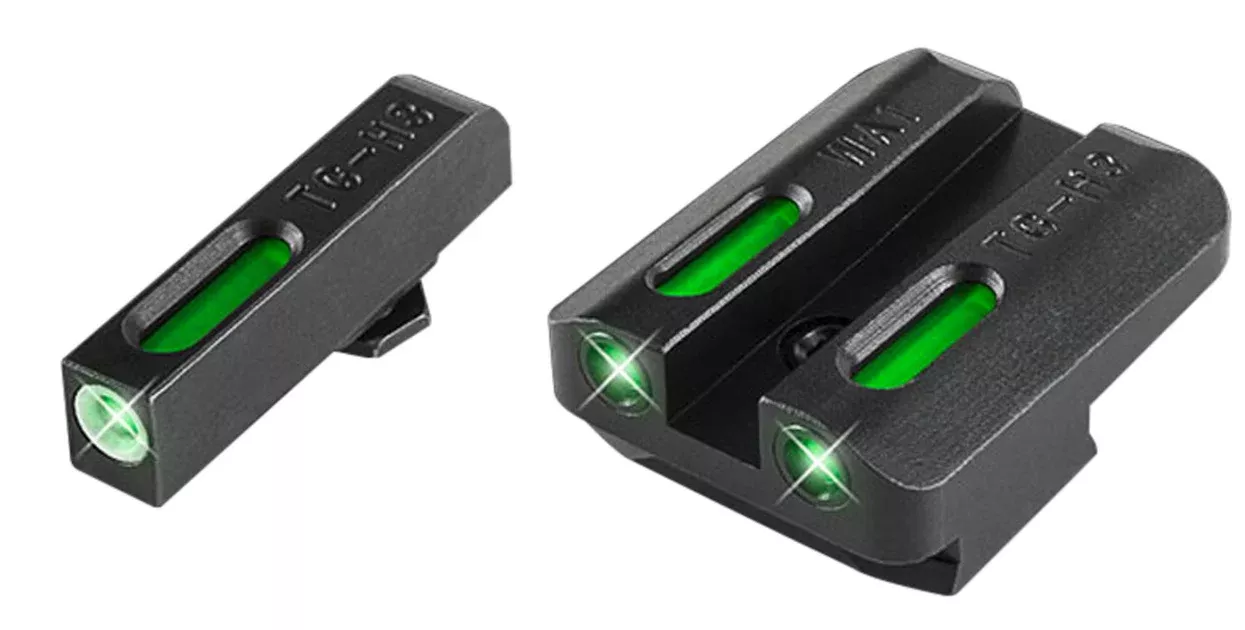TruGlo TG13WA1A TFXBlack | Green Tritium & Fiber Optic White Outline Front Sight Green Tritium & Fiber Optic Rear Sight