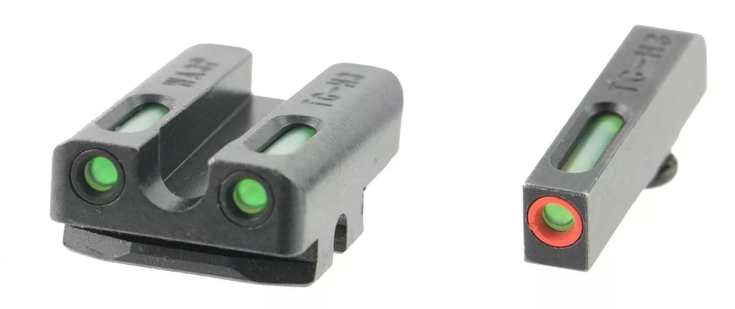 TruGlo TG13WA3PC TFX ProBlack | Green Tritium & Fiber Optic Orange Outline Front Sight Green Tritium & Fiber Optic Rear Sight