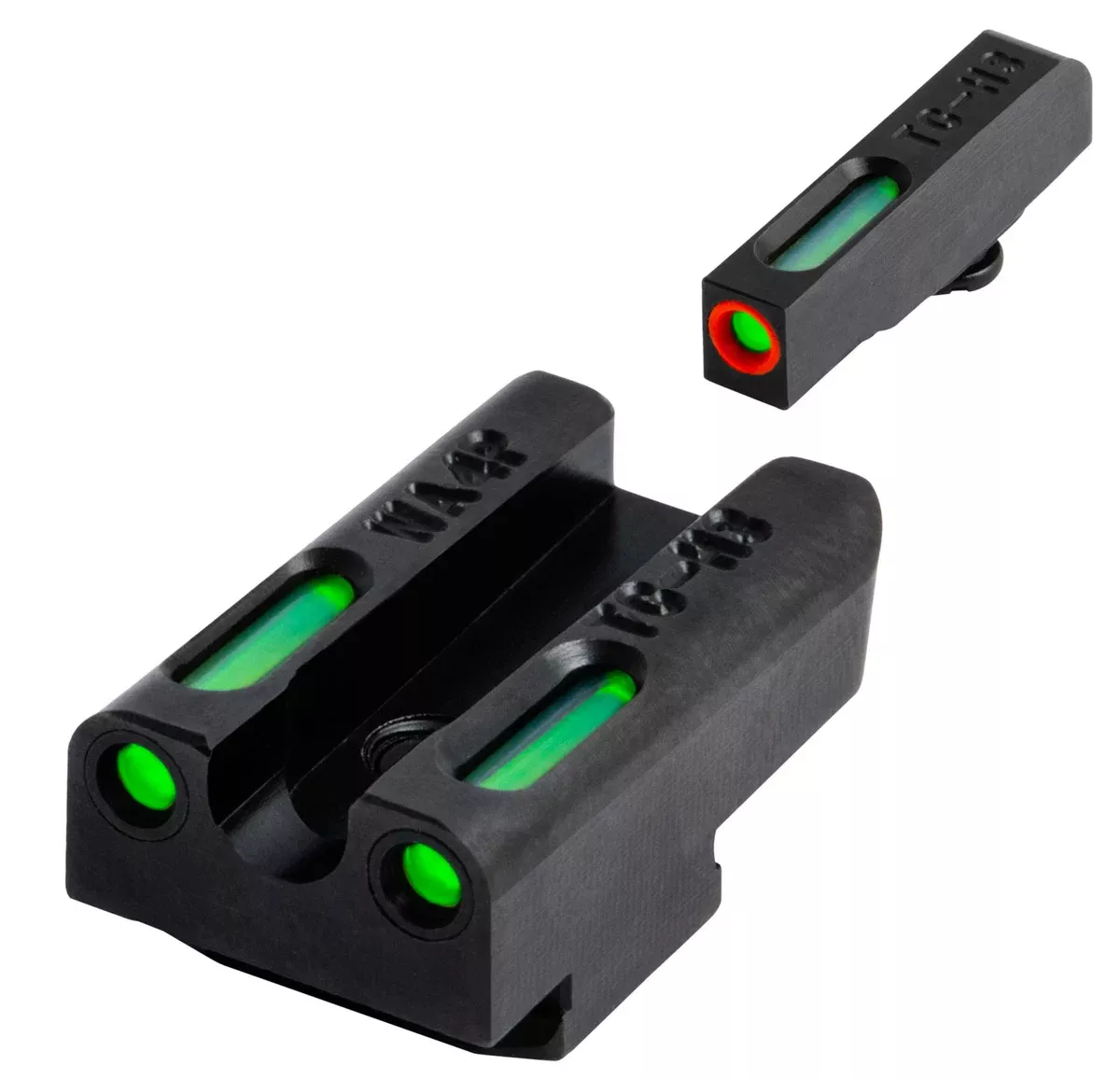 TruGlo TG13WA4PC TFX ProBlack | Green Tritium & Fiber Optic Orange Outline Front Sight Green Tritium & Fiber Optic Rear Sight