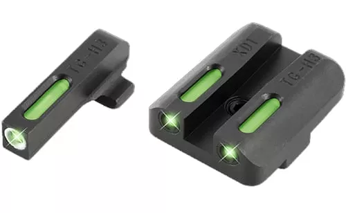 TruGlo TG13XD1A TFXBlack | Green Tritium & Fiber Optic White Outline Front Sight Green Tritium & Fiber Optic Rear Sight