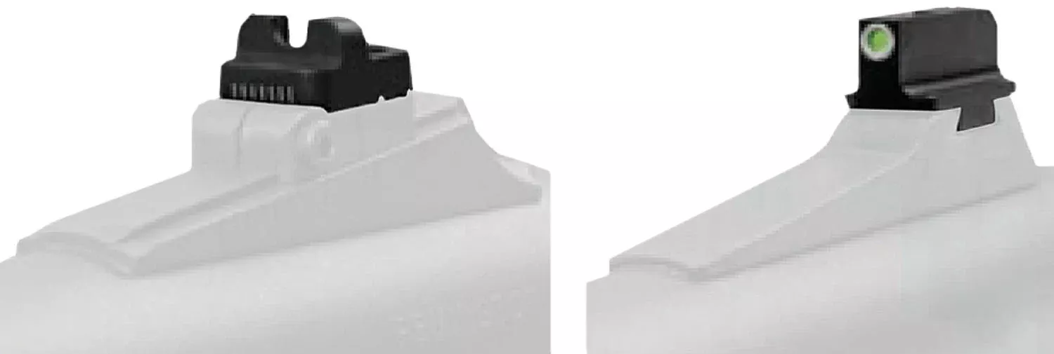 TruGlo TG231F1W Tritium ProBlack | Green Tritium White Outline Front Sight Green Tritium Rear Sight