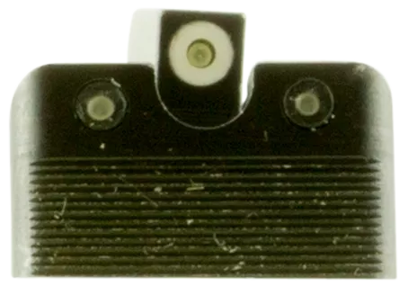 TruGlo TG231G1MW Tritium ProLow White Outline Tritium Front/Green Tritium Rear/Black Nitride Fortress Frame, Compatible w/Glock MOS, Front Post/Rear Dovetail Mount