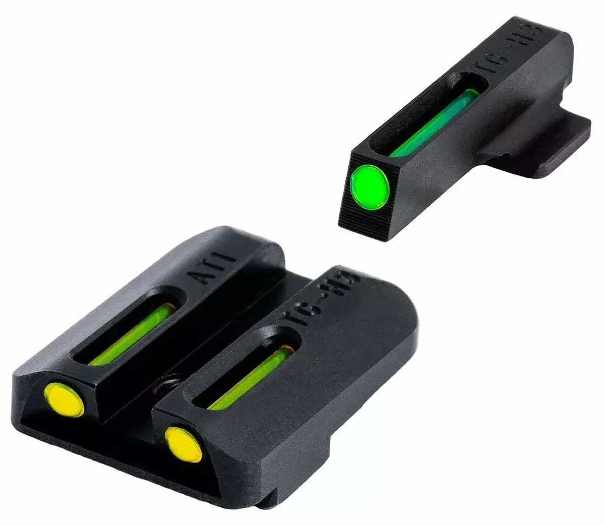 TruGlo TGTG131ST1Y TFOGreen/Tritium/Fiber Optic Front Sight-Yellow/Tritium/Fiber Optic Rear Sight Sig Sauer P-Series #8 Front/#8 Rear