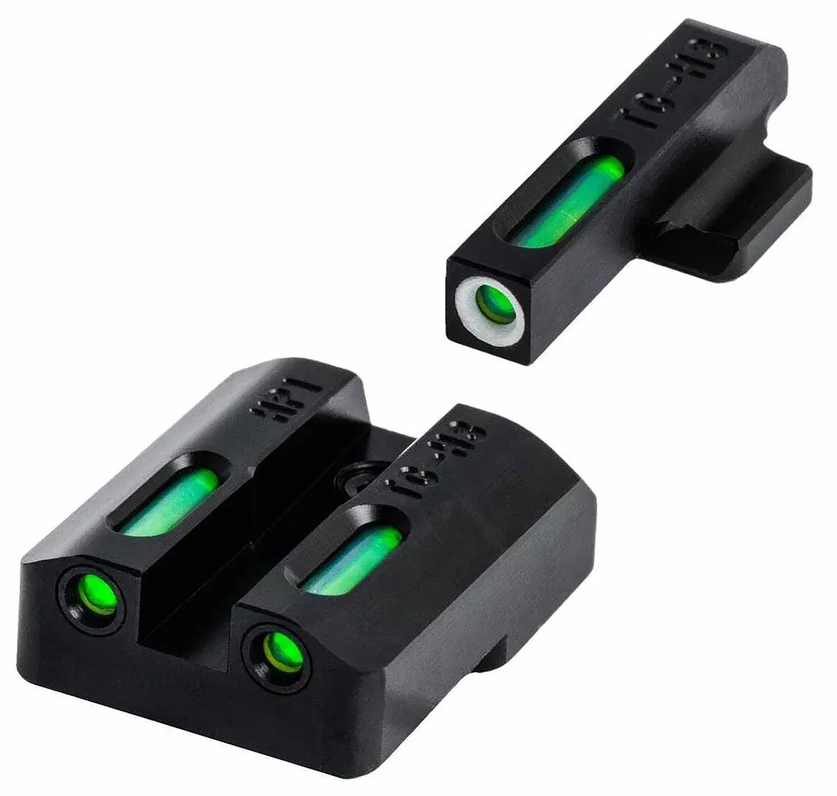 TruGlo TGTG13CZ2A TFXBlack | Green Tritium & Fiber Optic White Outline Front Sight Green Tritium & Fiber Optic Rear Sight
