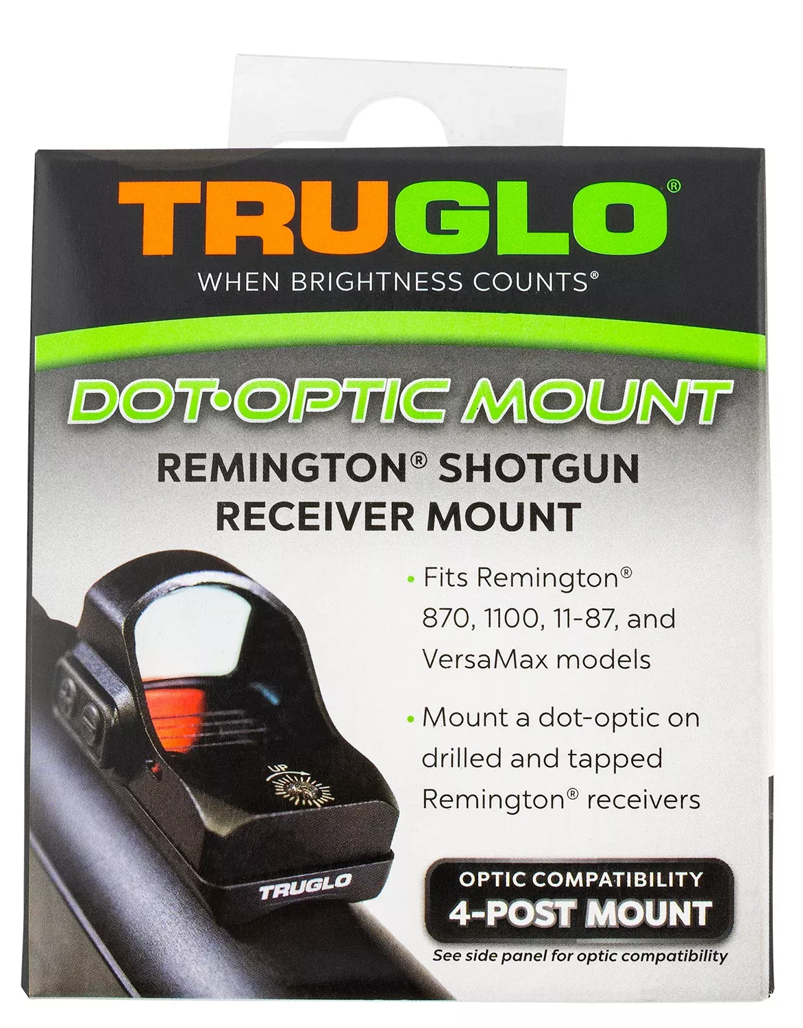TruGlo TGTG8955R1 Shotgun Receiver MountBlack Remington 4 Post Mounting System