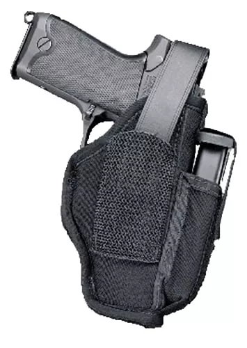 Uncle Mikes 70050 Sidekick Hip Holster IWB/OWB Size 05 Black Laminate Belt Clip Fits Large Semi-Auto Fits 4.50-5" Barrel Ambidextrous