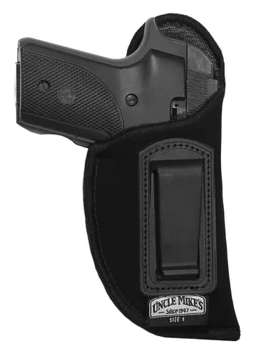 Uncle Mikes 89362 Inside The Pants Holster IWB Size 36 Black Suede Like Belt Clip Fits Sm Frame 5rd Revolver w/Hammer Spur Fits 2" Barrel Left Hand