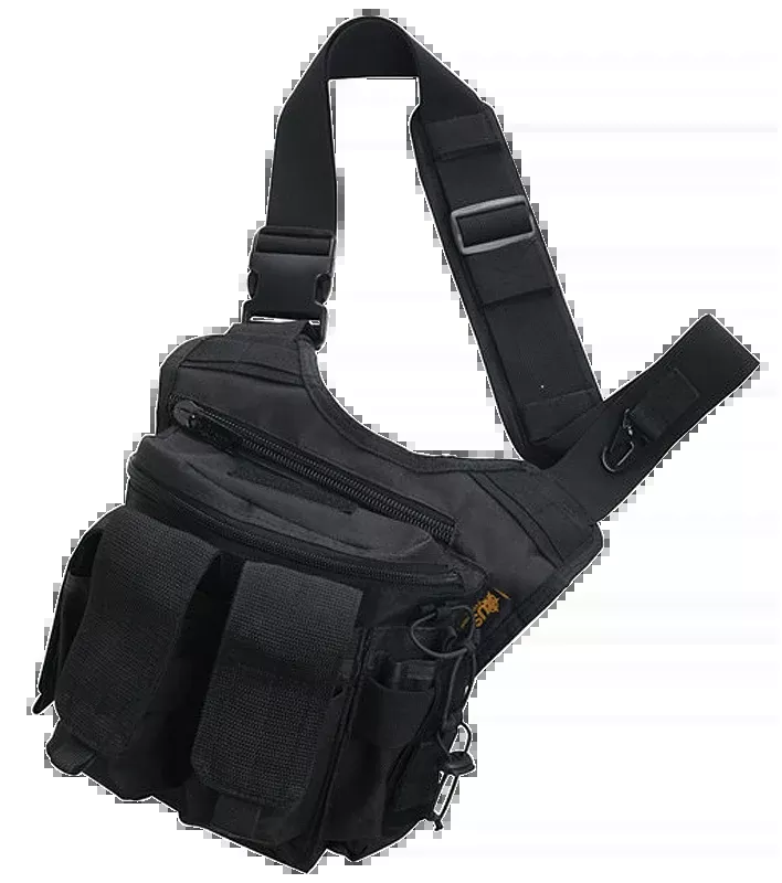 US PeaceKeeper P20307 Rapid Deployment Pack Shoulder Sling Range Bag Black 600D Polyester