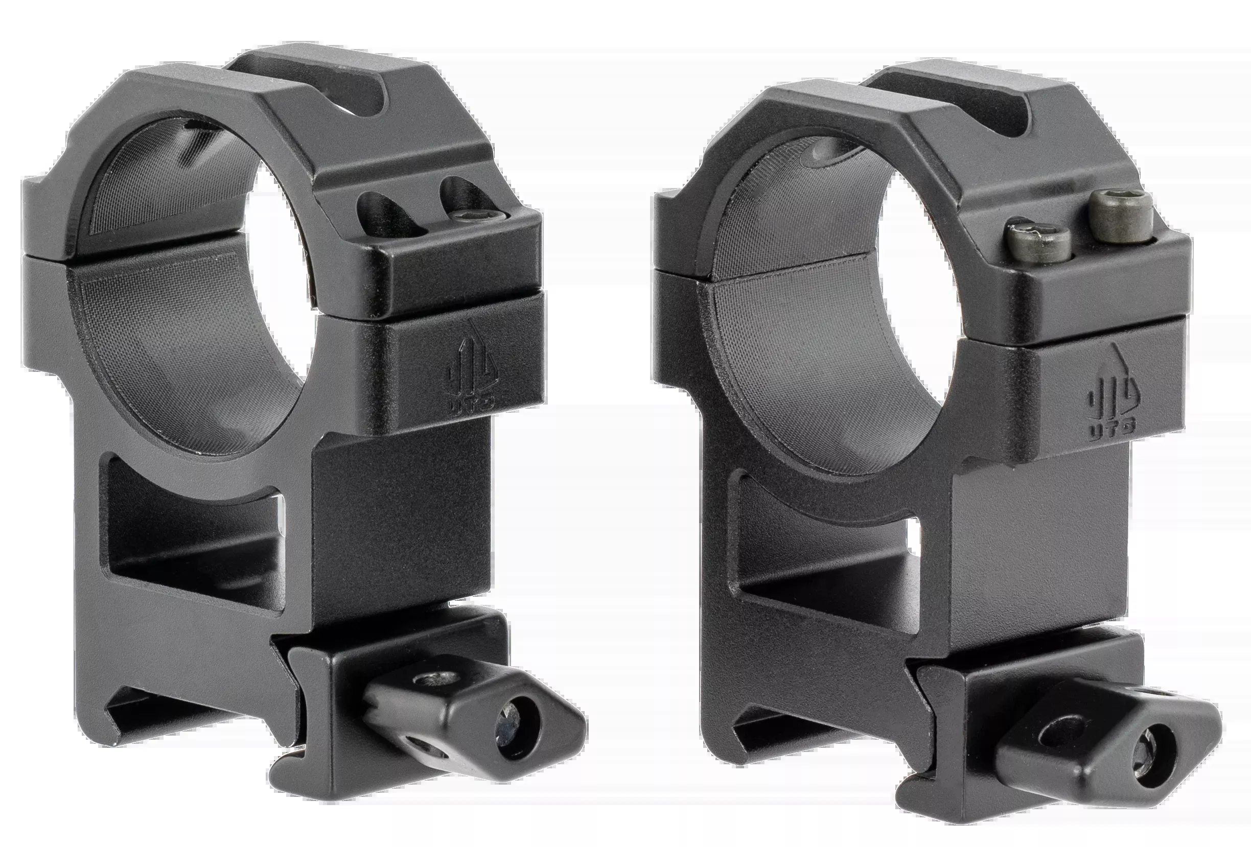 UTG RG2W3224 Max Strength 30mm High QD Scope Rings - Black Anodized